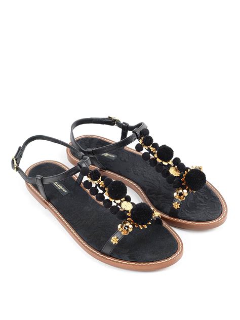 dolce gabbana flat sandals|Dolce & Gabbana sandals women.